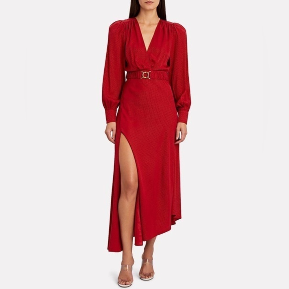 Brand New Ronny Kobo “ Estelle”  Red Midi Dress Size S
